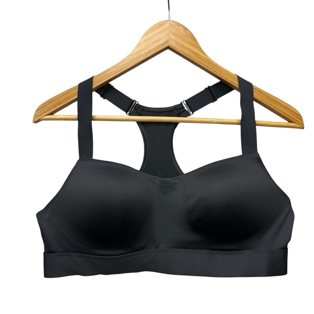 Victoria Secret PINK Active Womens Sports Bra Large Black Racerback Adjustable